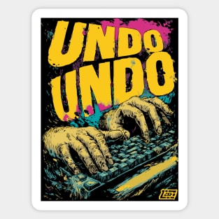 Undo Undo Funny Ctrl Z Keyboard Smash Design Sticker